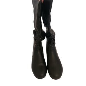 New Journee Collection Jayne Wide Calf Slouchy Knee High Boots Black 8